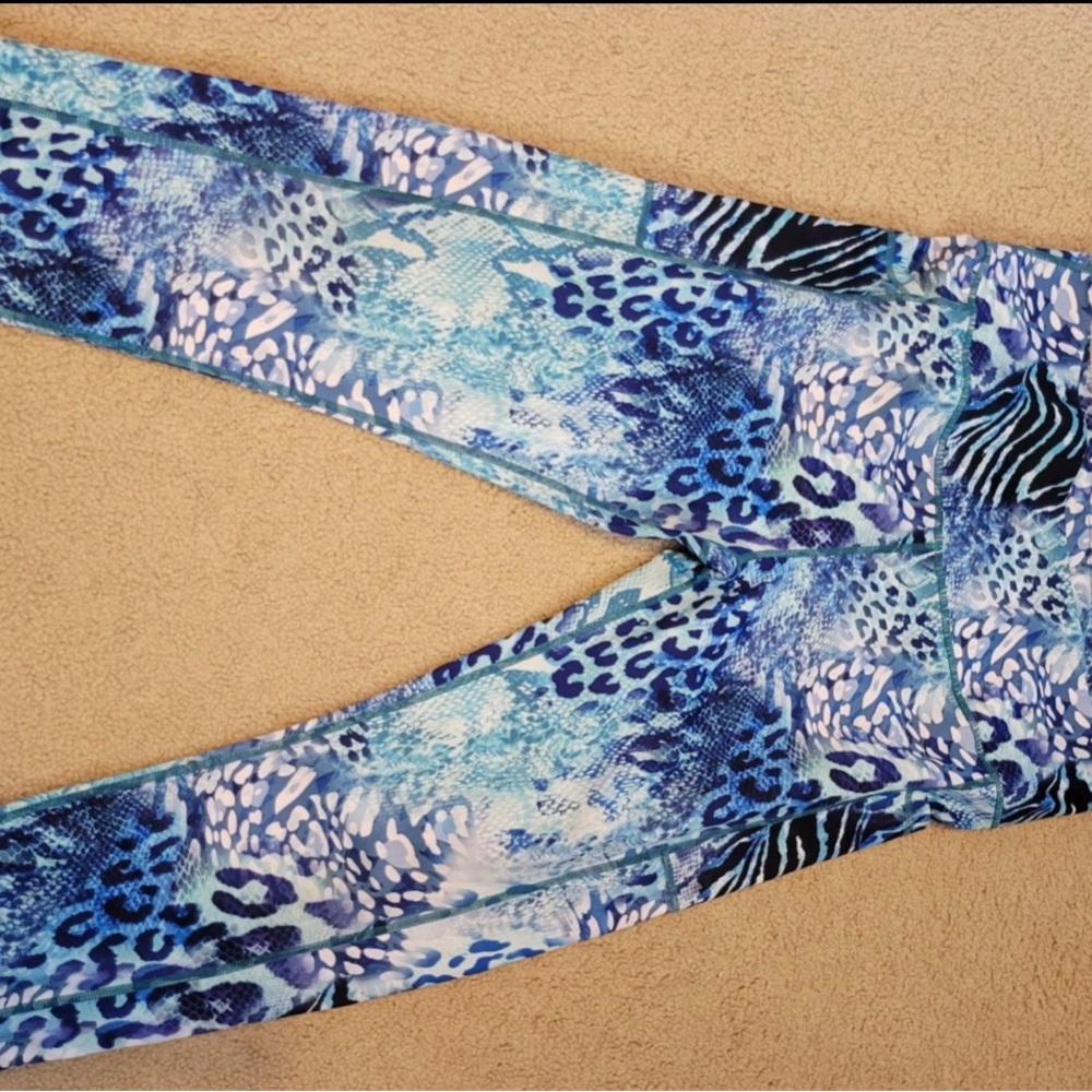 CVG Blue wild thing full length leggings with pockets Xl